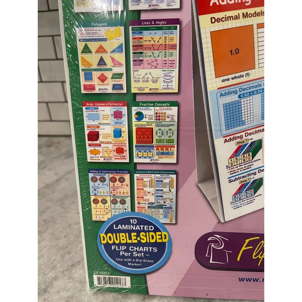 NewPath Learning Math Flip Chart Grade 4 Multicolor Curriculum Mastery 33-4001